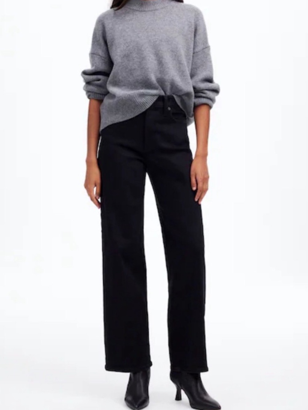 Madewell The Perfect Vintage Wide Leg Jean Denim Pants Black Women’s 30 P
